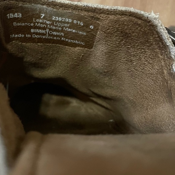 Minnetonka Suede Billie Mules Sz 7 - Picture 8 of 9